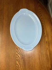 Lu Ray, LuRay, TS&T, Serving Platter , w/ Handles, Pastel Blue 10.5" Long