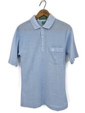 VTG Deadstock Grand Slam Munsingwear Polo Golf Shirt Mens S Mesh Light Blue USA