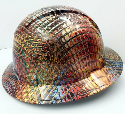 New Custom PYRAMEX(Full Brim) Hard Hat IRONMAN METALLIC SWIRL 3D CRAZY SICK NEW - Picture 3 of 6