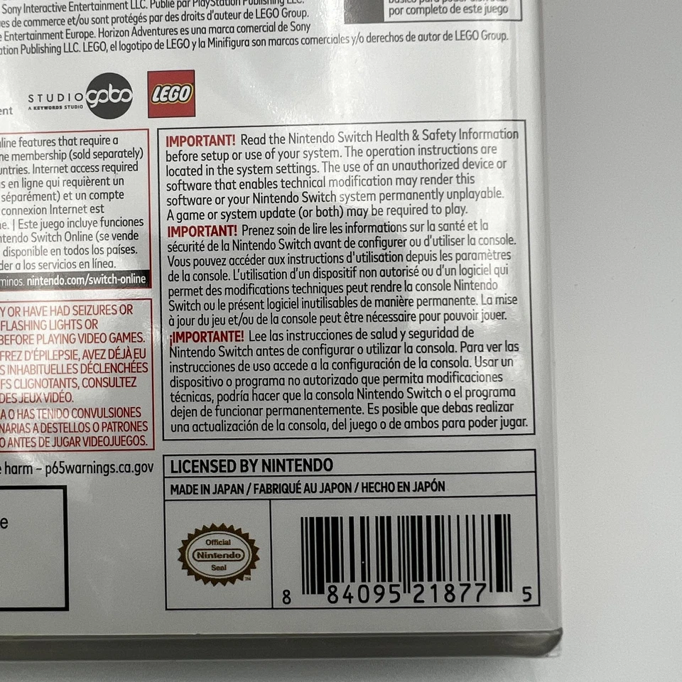 LEGO Horizon Adventures - Nintendo Switch - NUEVO PRECINTADO Foto 3 de 4