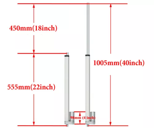 12V 700N 15mm / s Elektryczny napęd liniowy Siłownik liniowy Silnik liniowy 50-1300mm - Zdjęcie 47 z 47