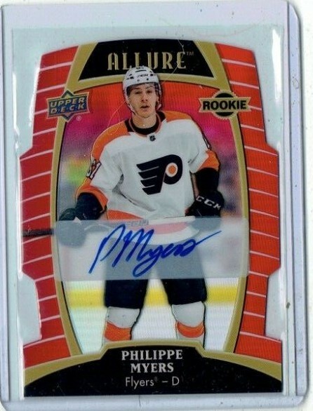 Philippe Myers 2019-20 Upper Deck Allure Red Die Cut Rookie Auto/Autograph Card