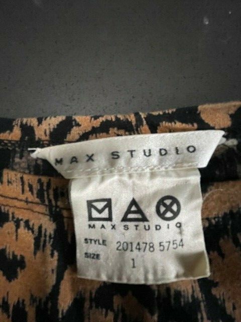 SALE! Max Studio brown pattern fun 2 pc set lg sl… - image 7