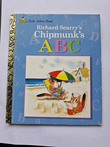 A Little Golden Book Richard Scarrys Chipmunks ABC Vintage - Picture 4 of 12