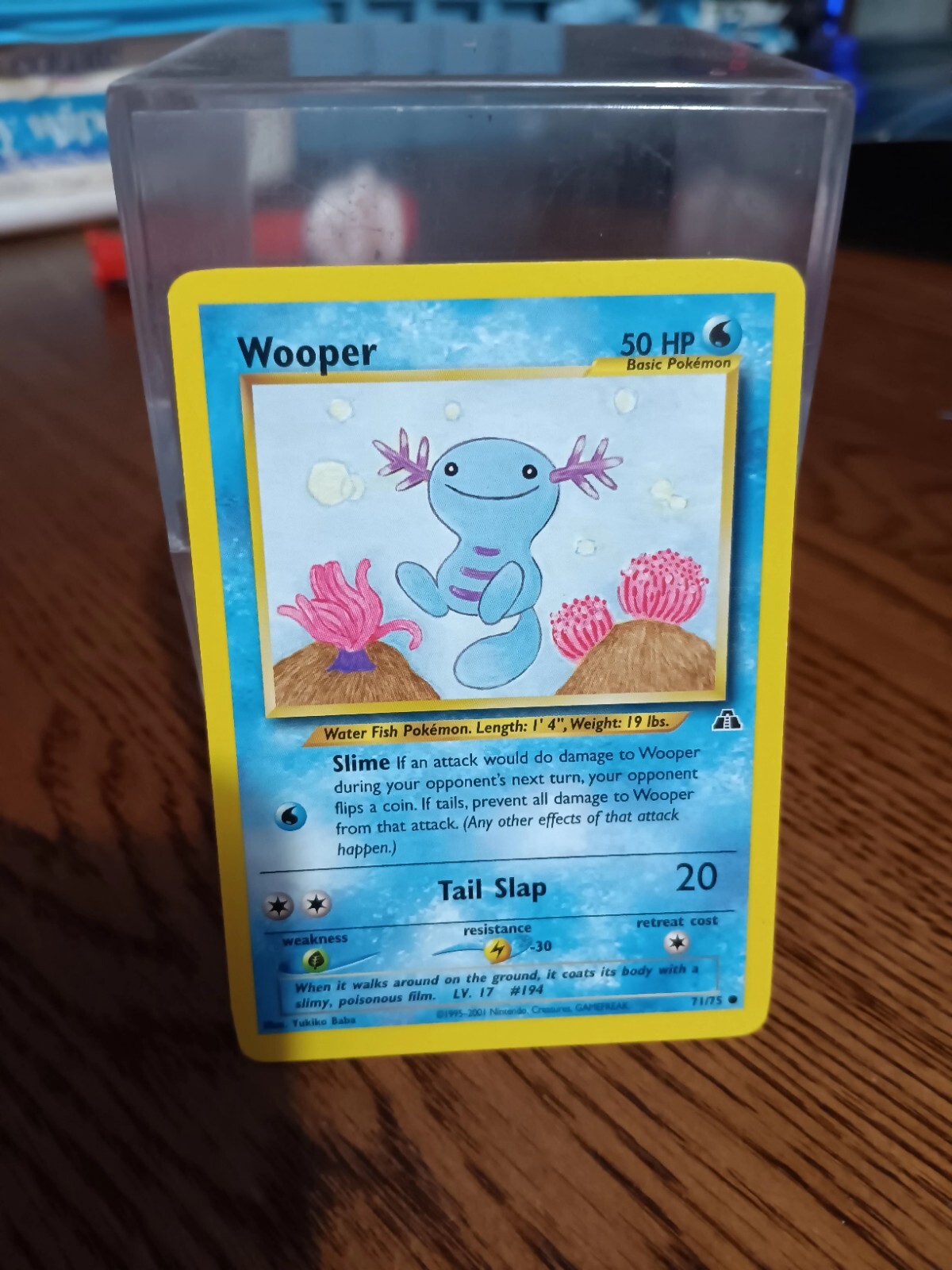 WOOPER Neo Discovery Set 71/75 Common Pokemon Card Unlimited N;''''fVGGGERRRrrrM