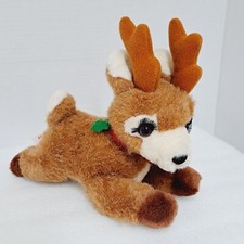 VTG Russ Berrie SHIMMER Christmas Reindeer Stuffed Animal Plush 10" Eyelashes