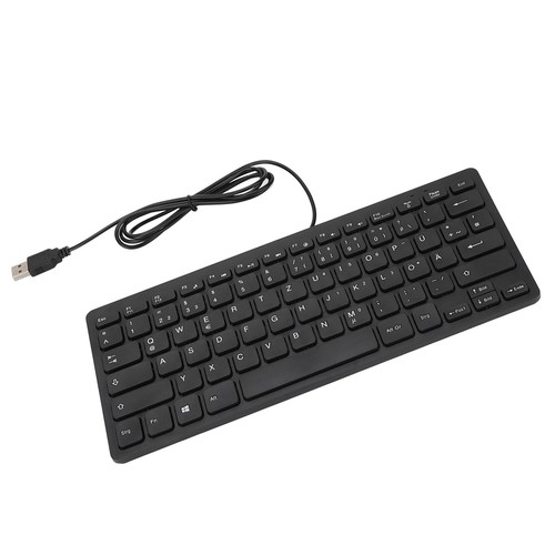 (German)Computer Keyboard 78 Keys Ultra Slim USB Wired Ergonomic Keyboard - Picture 11 of 12