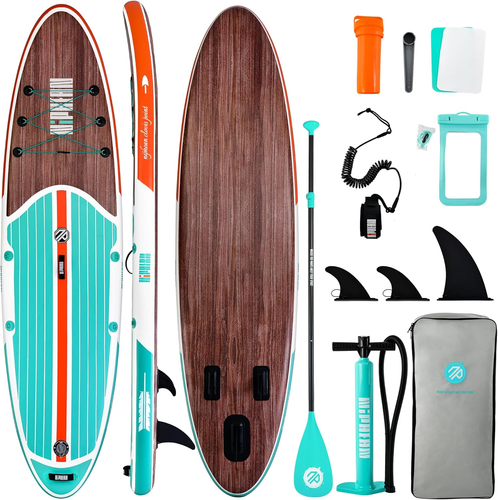 Inflatable Stand up Paddle Board with SUP Accessories, Anti-Slip EVA Deck, 10’6’