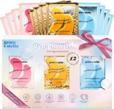 Colorful Under Eye Patches for Puffy Eyes and Dark Circles Vegan Eye Mask