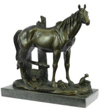 Art Deco Collector Edition Stallion Wild Arabian Horse Trophy Bronze Sculpture