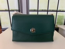 TORY BURCH KIRA MIX MATERIAL SHOULDER BAG MALACHITE