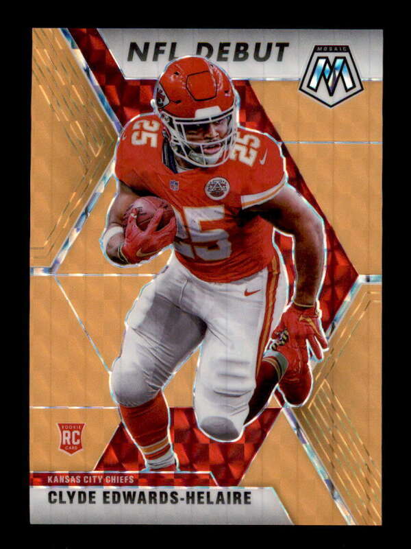 CLYDE EDWARDS-HELAIRE 2020 MOSAIC #266 ROOKIE ORANGE FLUORESCENT #16/25 BF4719