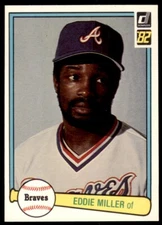1982 Donruss Eddie Miller .  Atlanta Braves #425