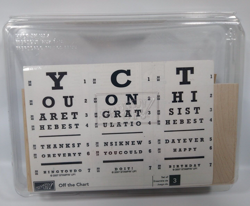 Stampin' Up Off the Eye Chart Stamp Set of 3 You are the Best Congratulations