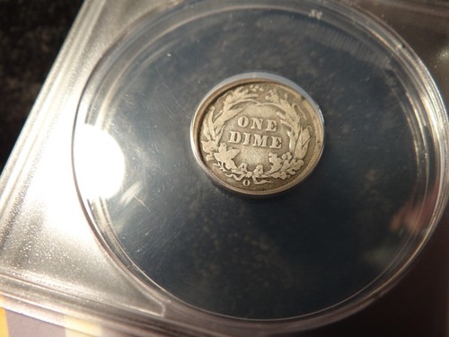 1895-O ANACS G4 Barber Dime looks Higher FULL RIMS both sides SLABZ - Picture 4 of 4
