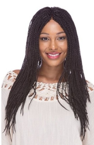 Lace Front Twist Braid Wigs Long Black Wig Synthetic Box Braids Hair - Picture 3 of 9