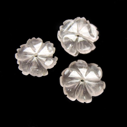 HERMOSA PIEDRA PRECIOSA CALCEDONIA ROSA FORMA FLORAL INCREÍBLE 17,05 CTS  - Imagen 3 de 5