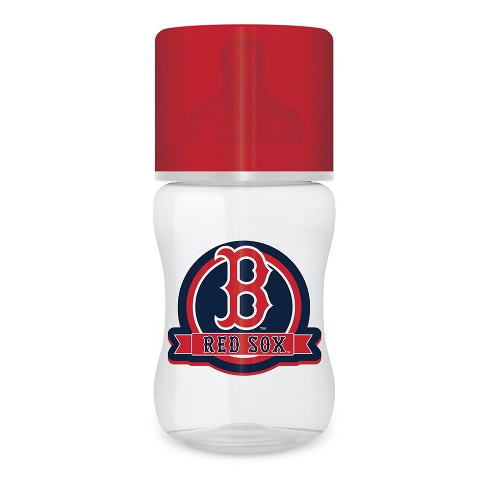 Boston Red Sox Baby Gift Set 3 Piece Bpa Free Pacifier Bottle Cotton