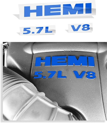 2009-2018 Ram HEMI 5.7L V8 Engine Cover Overlay Decal Stickers - Picture 22 of 76