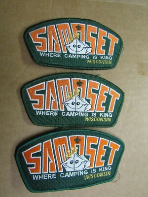 BSA Boy Scouts Samoset Council Patch shoulder Wisconsin Where camping is king 
