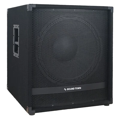Sound Town 18" Powered Subwoofer with High-Pass Filter 2400W Peak (METIS-18PWG)