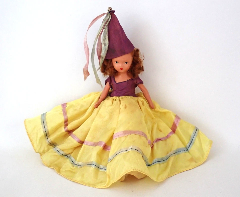 Pareja nupcial de boda Nancy Ann de la década de 1940 composición de novios muñecas de boda Foto 3 de 4