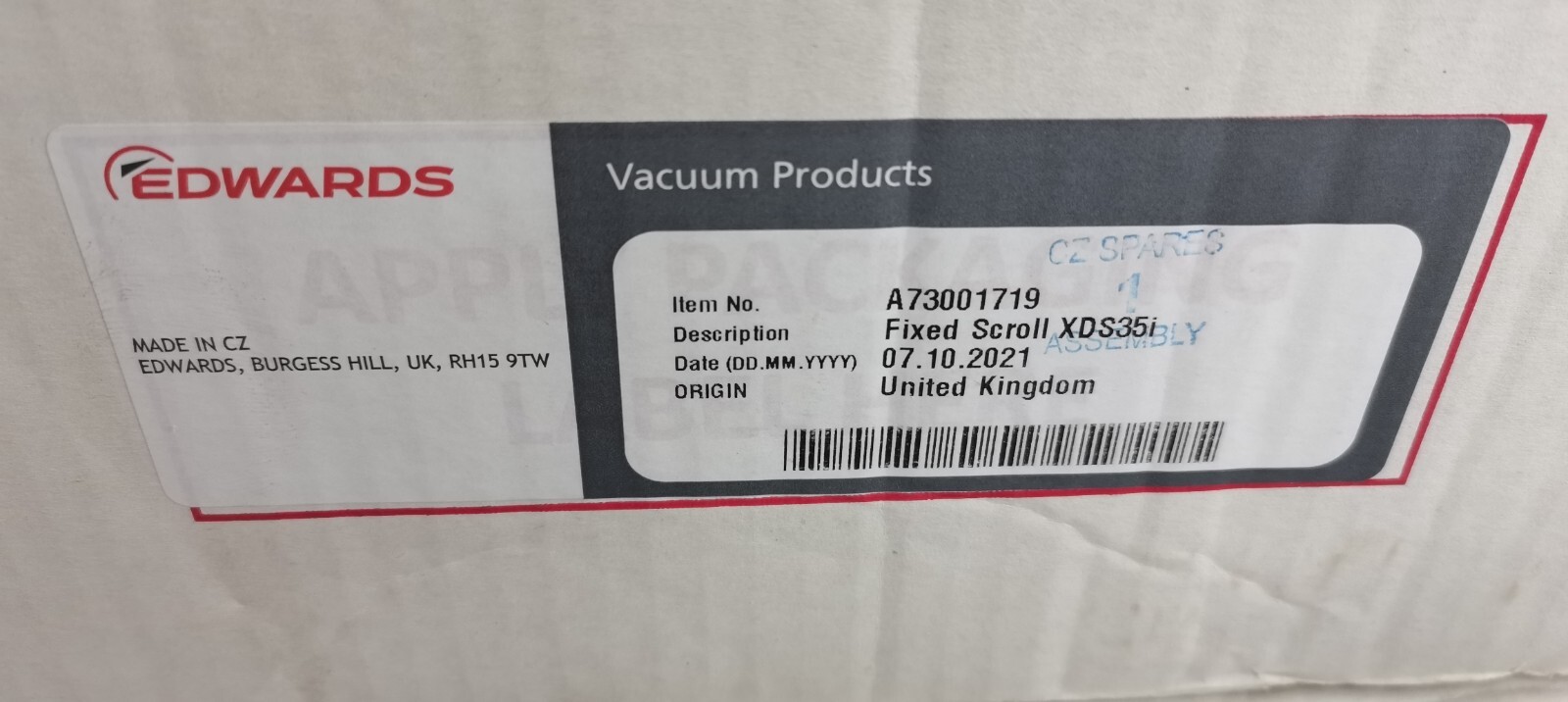 Edwards A73001719 Fixed Scroll XDS35i, New | eBay 