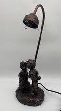 Widdop Bingham Lily Lamp Boy & Girl Figurine Table Lamp  Retro