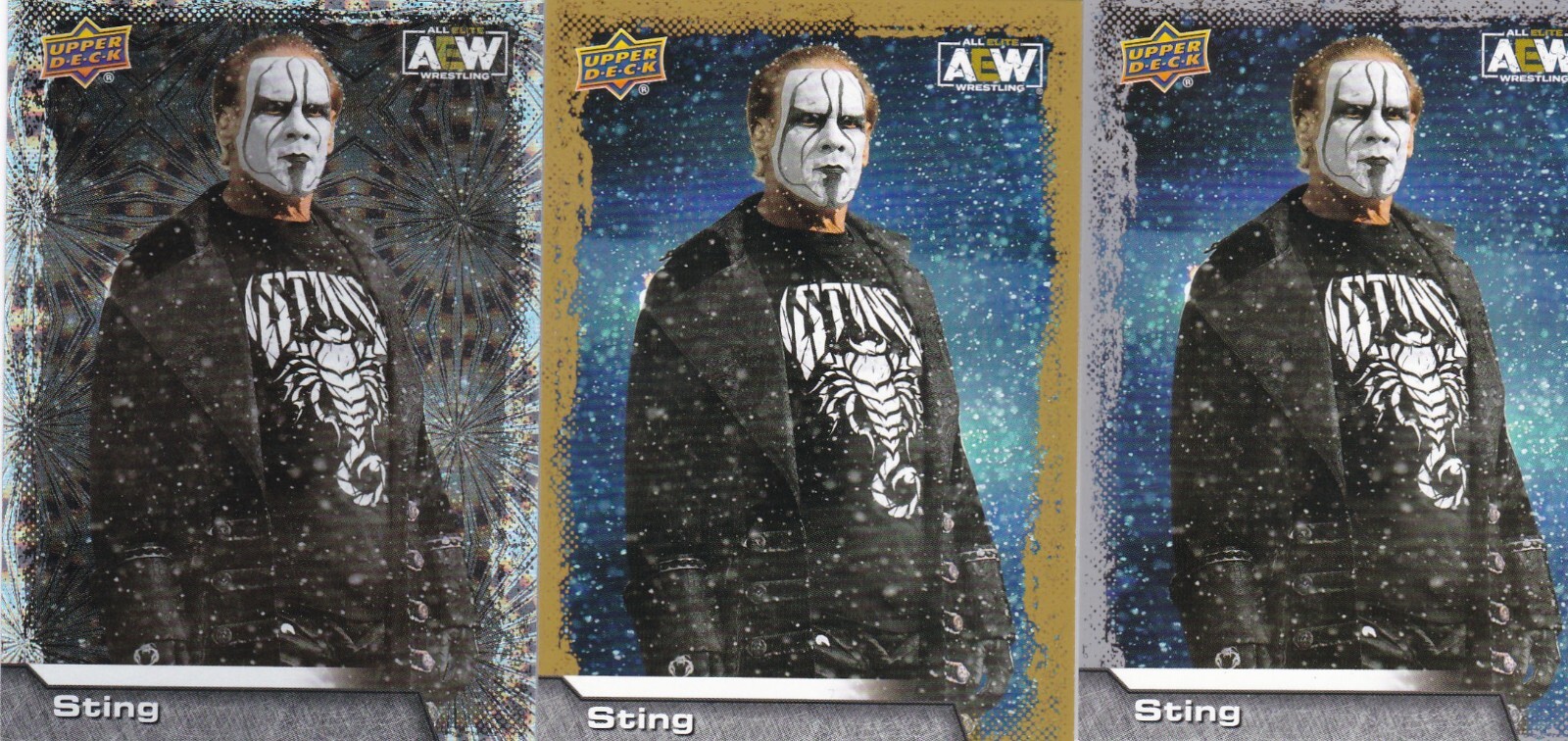 2022 UPPER DECK AEW  WRESTLING  PYRO & GOLD & REGULAR  #76 STING