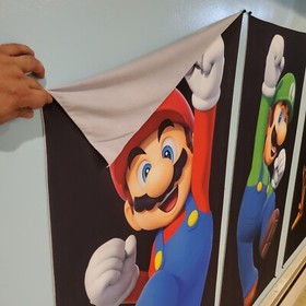 Mario game room banner 2x4 foot tapestry wall flag NES Super Mario Bros gift