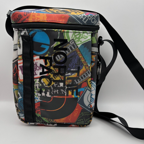 North Face Fuse Box Pouch NM81610 Sticker Print Rare Pre-owned From Japan
