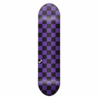 Yocaher Graphic Skateboard Deck - Checker Purple (8.0 inch) DECK ONLY