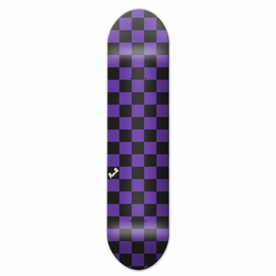 Yocaher Graphic Skateboard Deck - Checker Purple (8.0 inch) DECK ONLY