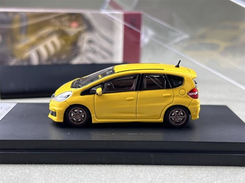 SW 1/64 Scale Honda Fit GE8 RS Yellow Diecast Car Model Toy Gift - Picture 2 of 6