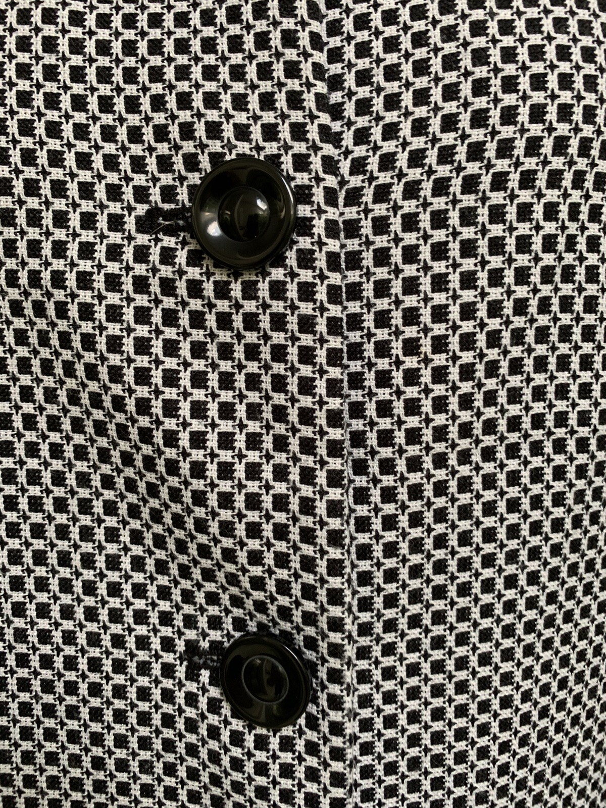 Covington Black White Checkered Jacket Blazer-Lar… - image 3