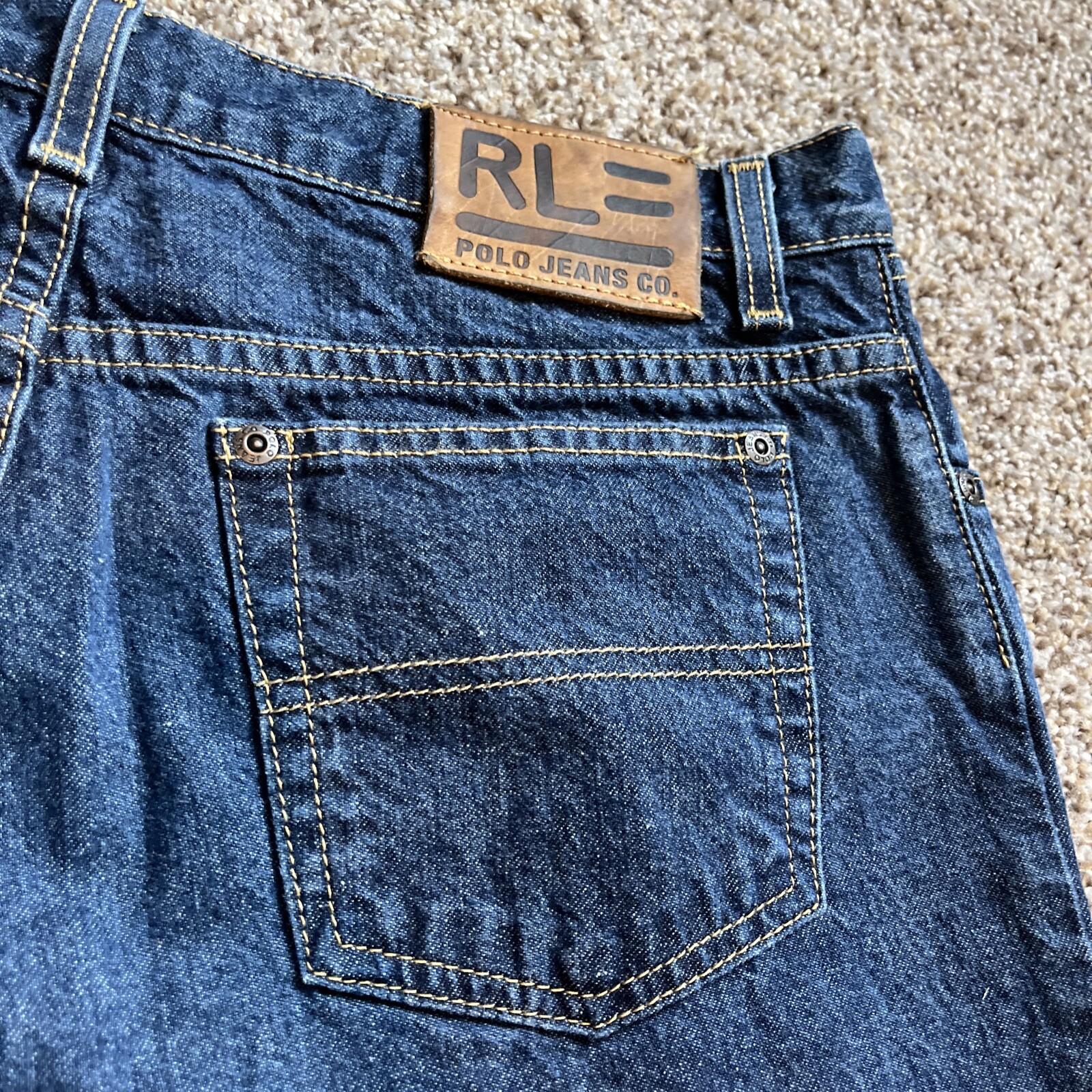 Polo Ralph Lauren Jeans Youth Boys 20H (32 X 28.5) Straight Leg Dark Wash - View 13