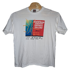 Vintage Office Depot T Shirt XL White Oneita Atlanta GA 1996 Corporate Challenge
