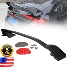 For 16-up Honda Civic 4dr Sedan Type-r Black Primed Rear Trunk Wings Spoiler Abs