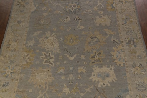 Vegetable Dye Traditional Oushak Turkish Rug Living Room Handmade Carpet 10'x14' - 第 4/20 張圖片