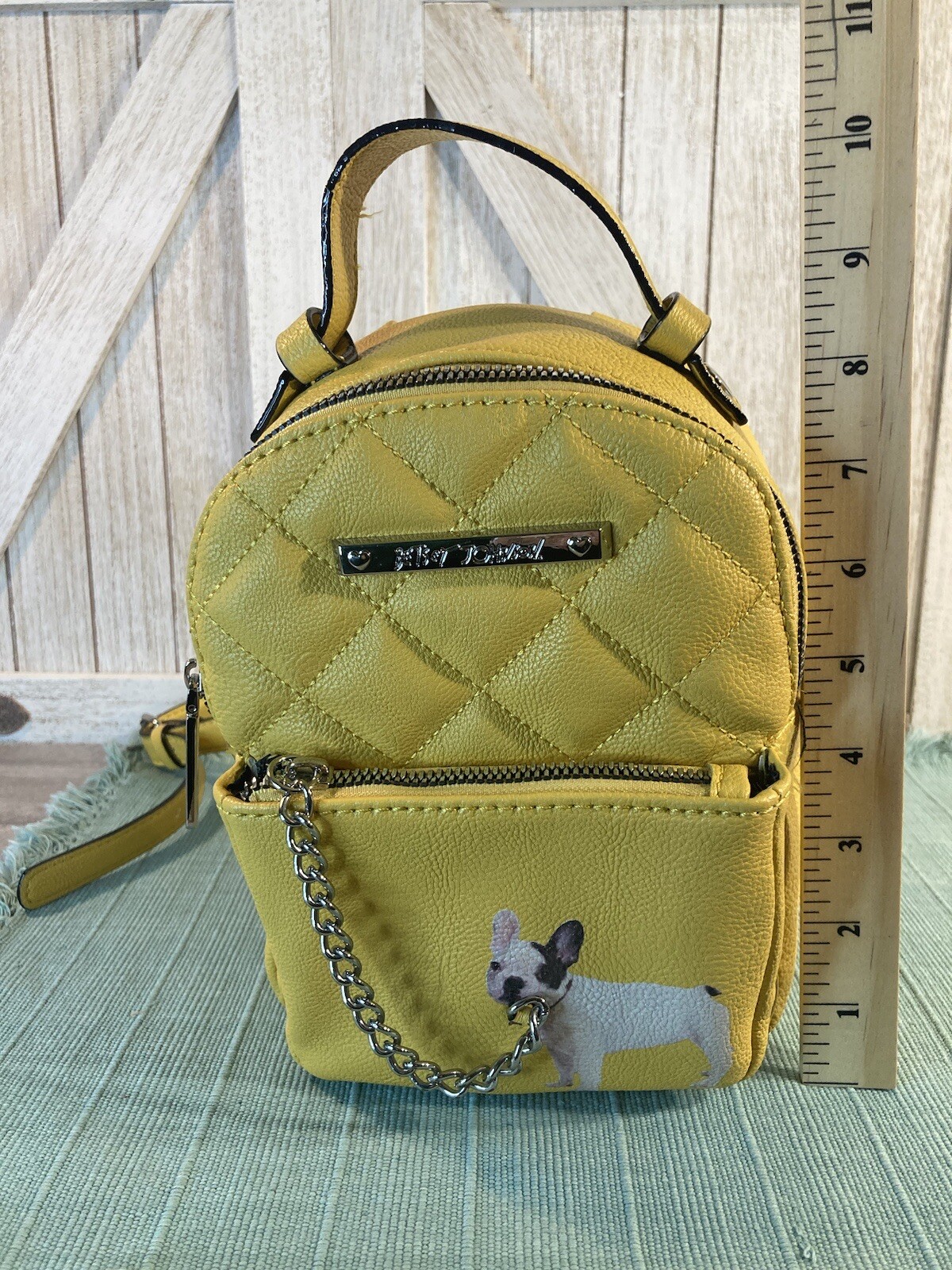 Betsey Johnson Mini Backpack French Bulldog Puppy Cha… Gem