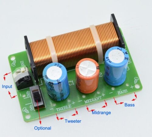 2pcs 120W 3 Way Bass Audio Speaker Frequency Divider Crossover Filters WEAH-336 - Picture 3 of 5
