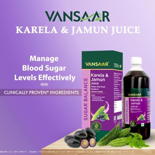 Baidyanath Karela Jamun Saft Hilft, einen gesunden Zuckerspiegel zu erhalten 1 L - Bild 2 von 6
