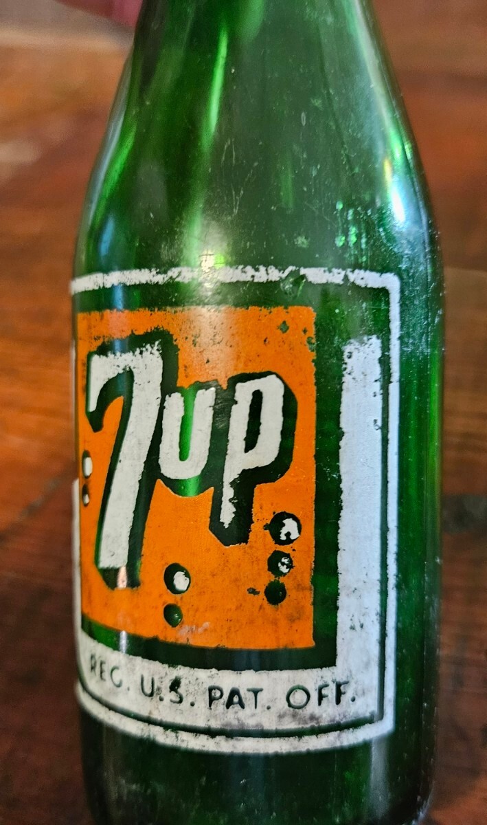 Vintage 1952 7 Up Soda Bottle From Madison Illinois With Swimmer