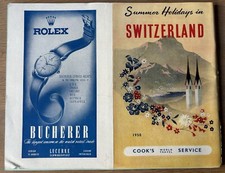 1950 THOMAS COOK Holidays in Switzerland 1950's BROCHURE WORLD TRAVEL SERVICE