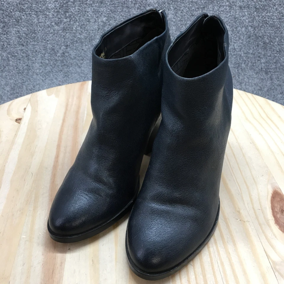 Cole Haan Boots Womens 8 B Dey Ankle Bootie Blue Round Toe Comfort Block Heels - Image 3 of 4