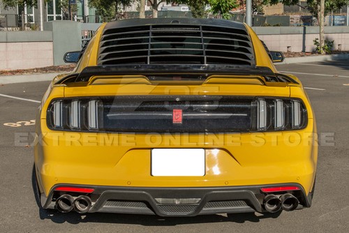 For 15-17 Ford Mustang | GT350 Style Black Rear Bumper Lip Quad Tips Diffuser - Bild 3 von 12