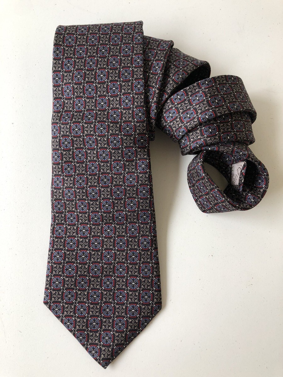 Christian Dior All Silk Red/Black Mens Tie Made In USA WPL