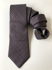 Christian Dior All Silk Red/Black Mens Tie Made In USA WPL 125 56" X 3.5"