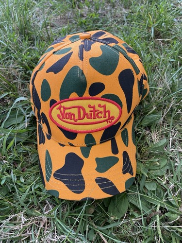Von Dutch Orange, Green, and Black Camo Trucker Hat, Hard To Find Rare! - 第 1/12 張圖片