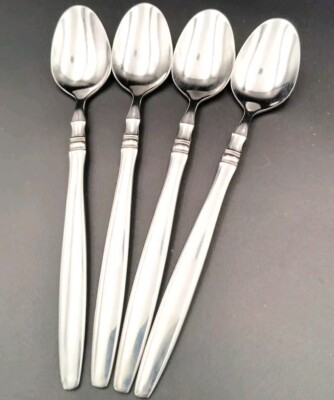 Set of 4 Reed & Barton BROMPTON Heritage Mint iced teaspoons 7 3/4''
